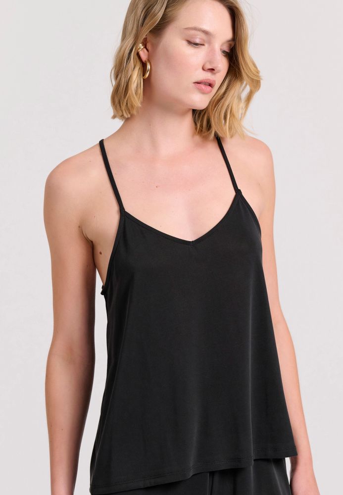 Shell top με ανοιχτή πλάτη