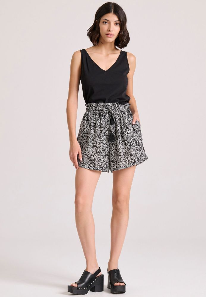 Γυναικείο tank top με raw cuts τελειώματα