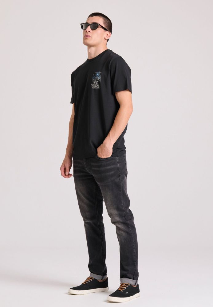 Slim tapered fit τζιν παντελόνι με whisker details
