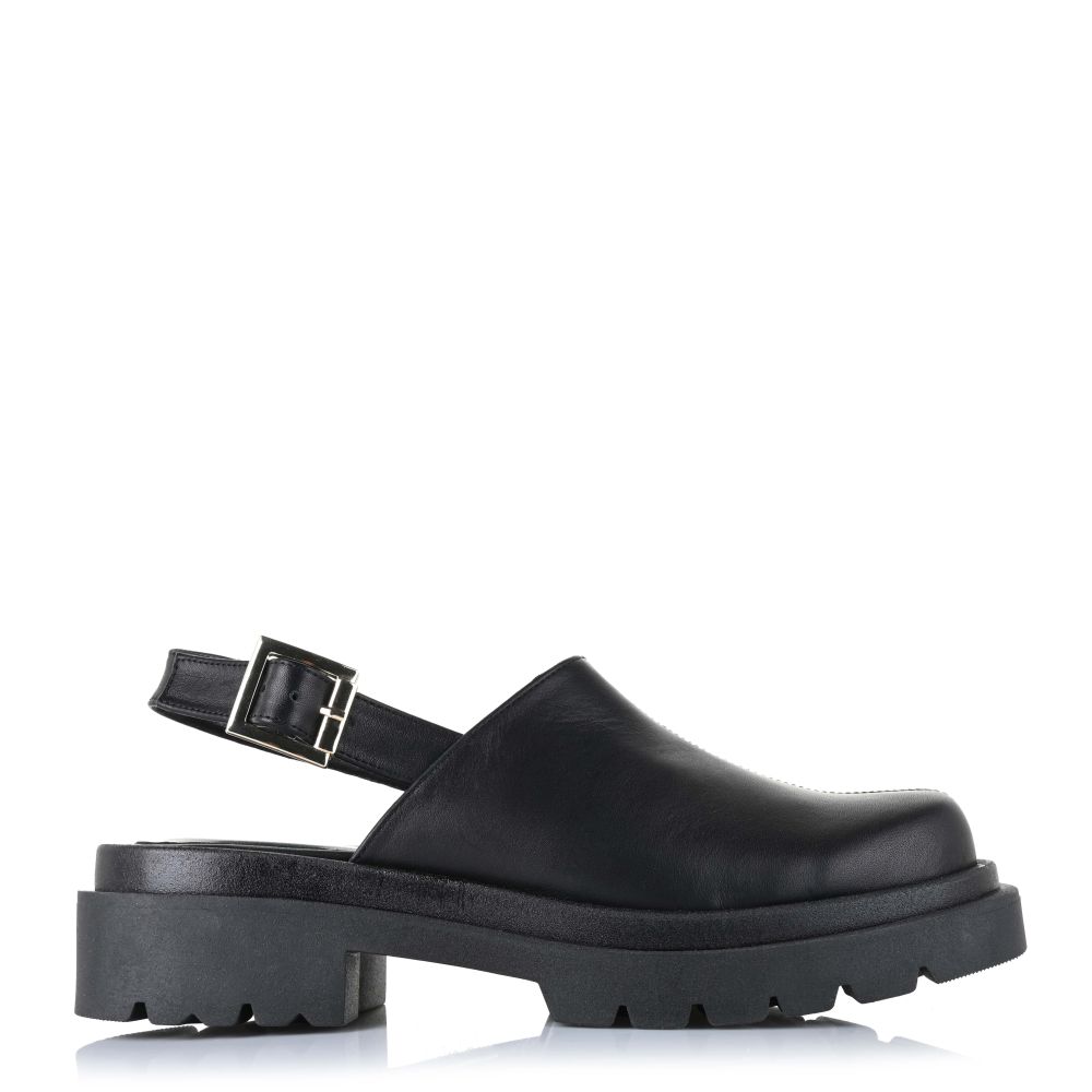 Δερμάτινα Flatform Σαμπό Unveil 1293 Μαύρο