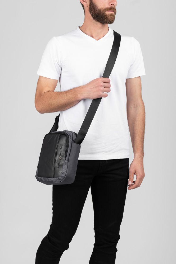 Τσαντάκι Χιαστί Beverly Hills Polo Club Miami BH-1372 Grigio