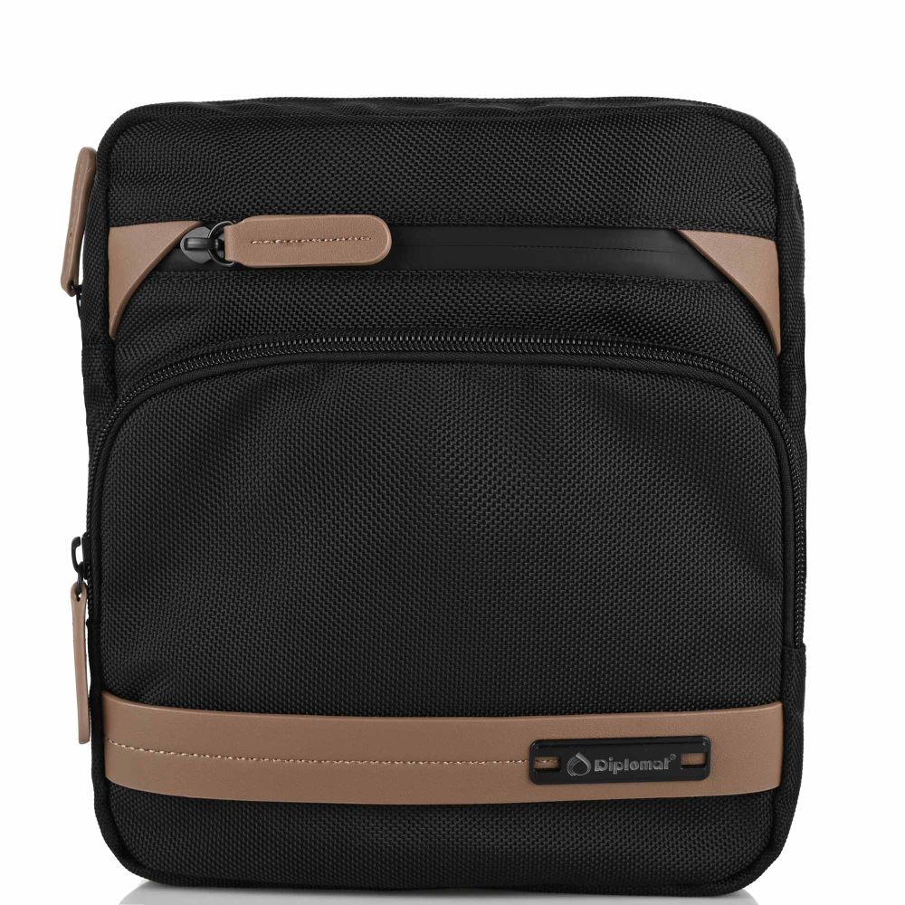 Τσαντάκι Χιαστί-Ώμου Μεγάλο Diplomat Casual Bags Collection Eco LC 973 Μαύρο