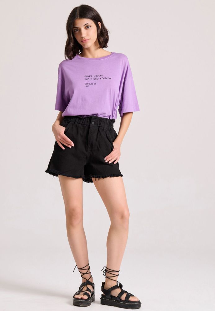 Baggy garment dyed τζιν σορτς με φθορές