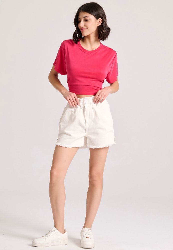 Baggy garment dyed τζιν σορτς με φθορές
