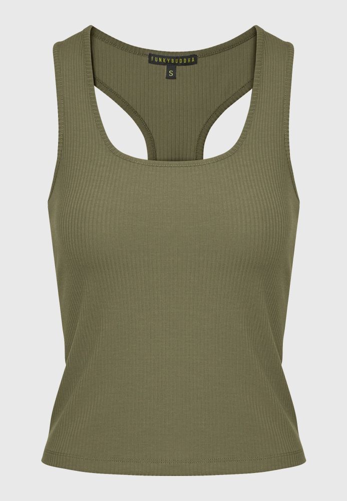 Tank top σε rib ύφανση