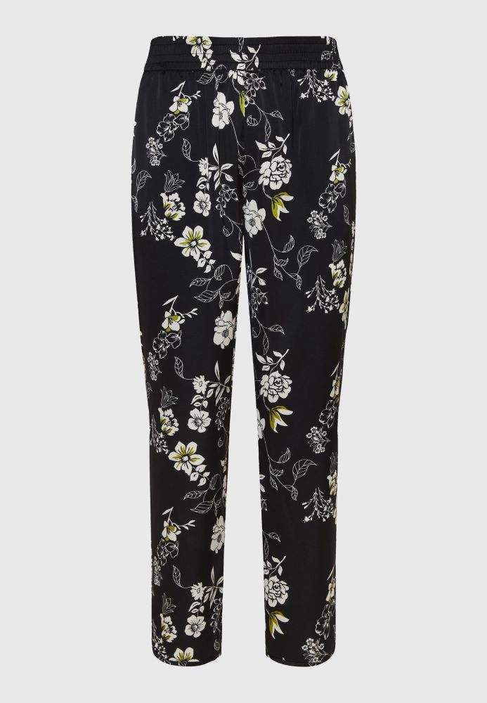 Εμπριμέ cropped casual παντελόνι