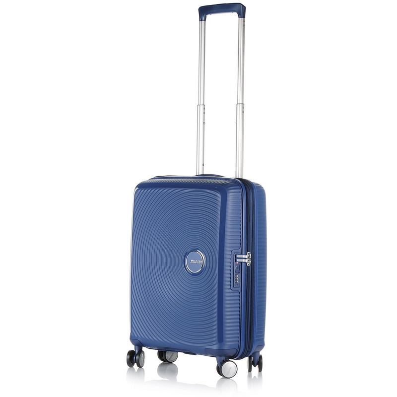 Βαλίτσα Σκληρή Καμπίνας American Tourister Soundbox Spinner 55 EXP Cabin Size 88472-1552 Midnight Navy