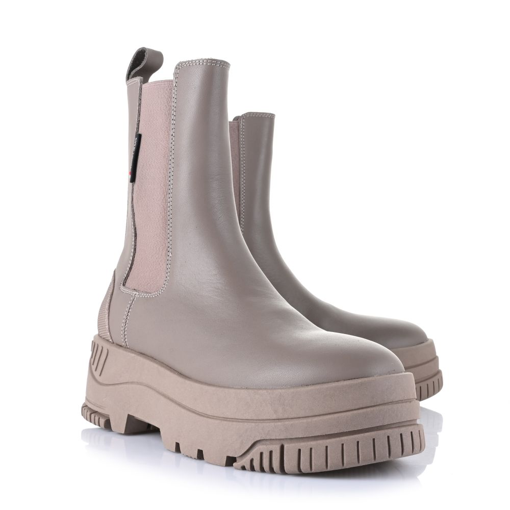 Δερμάτινα Μποτάκια Tommy Jeans Chelsea Flatform EN0EN02597 PKC