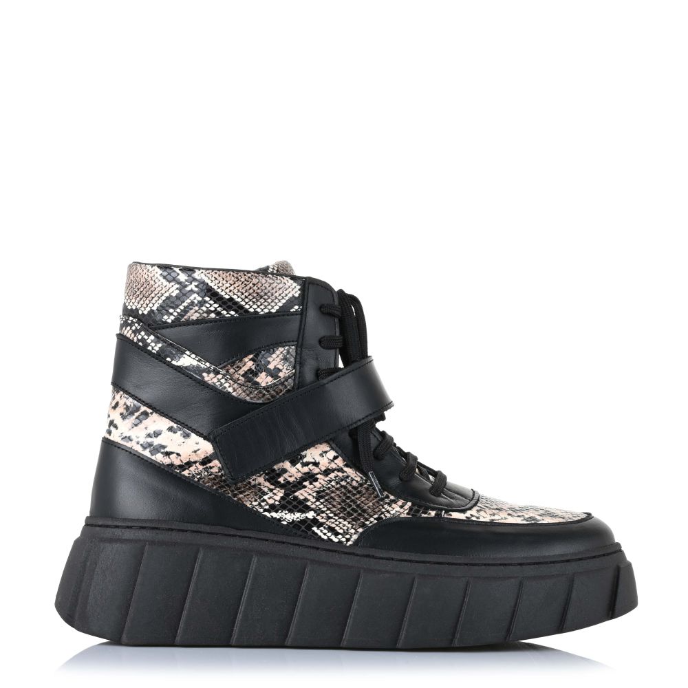 Δερμάτινα Μποτάκια So Chic Mars 1006-40 Taupe Snake