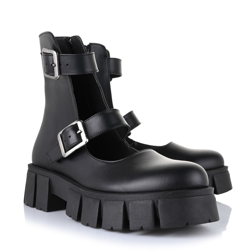 Δερμάτινα Μποτάκια So Chic Kendrix 4000-01 Black