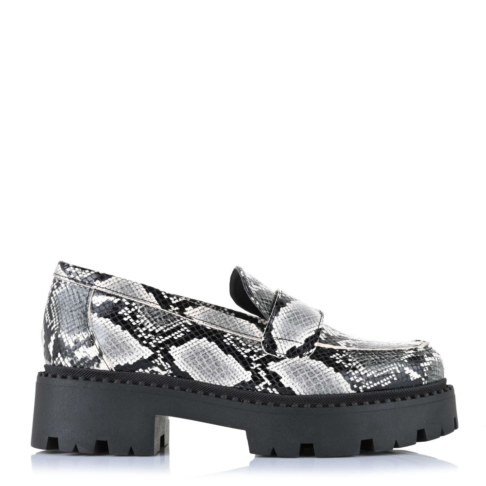 Δερμάτινα Loafers So Chic Nyx 41871-39 Grey Snake