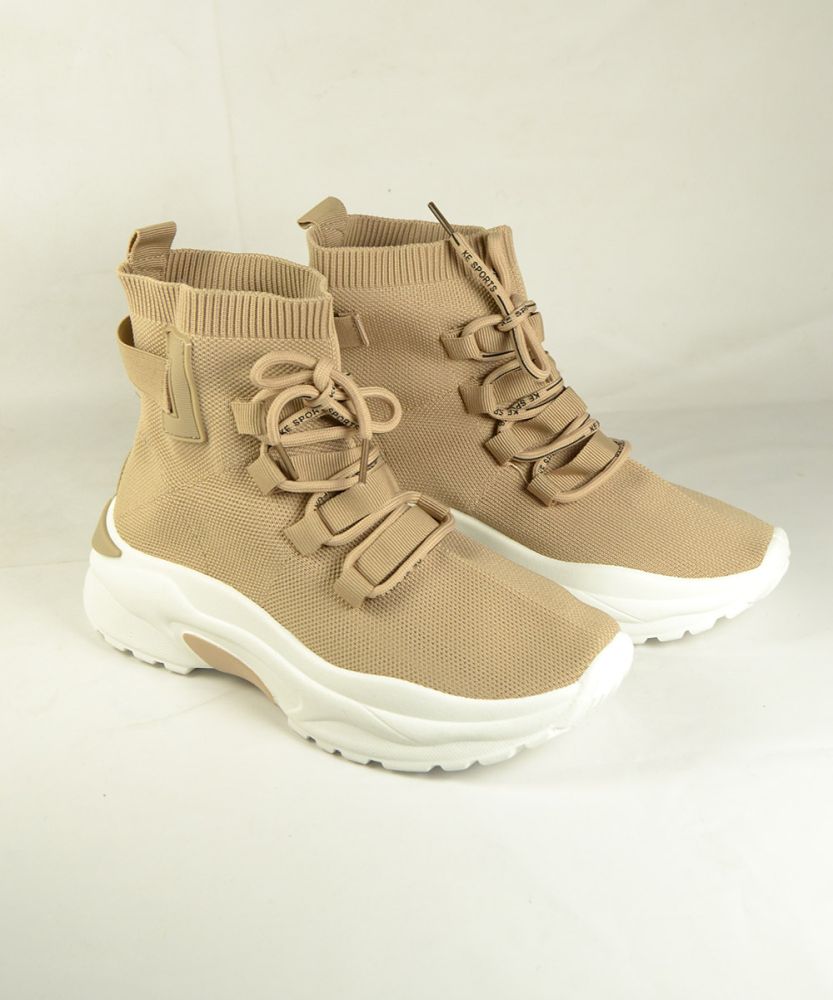 Beltipo Γυναικείο sneaker Μποτάκι Μπεζ