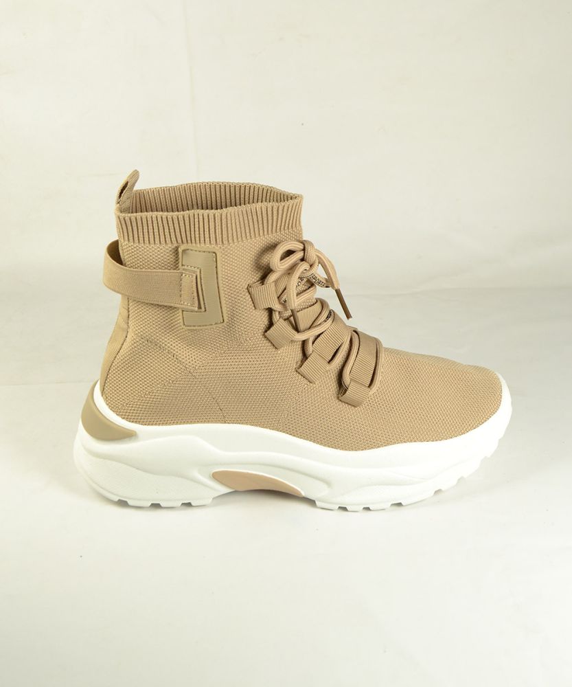 Beltipo Γυναικείο sneaker Μποτάκι Μπεζ