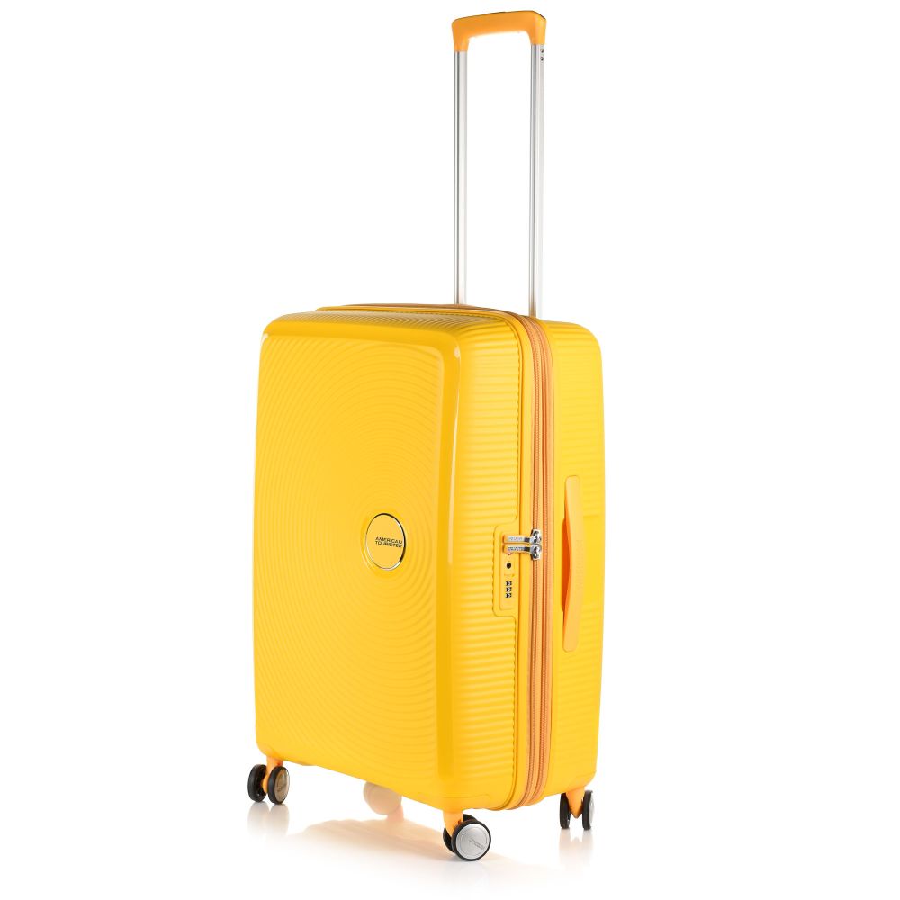 Βαλίτσα Σκληρή American Tourister Soundbox Spinner 67 EXP Medium 88473-1371 Golden Yellow