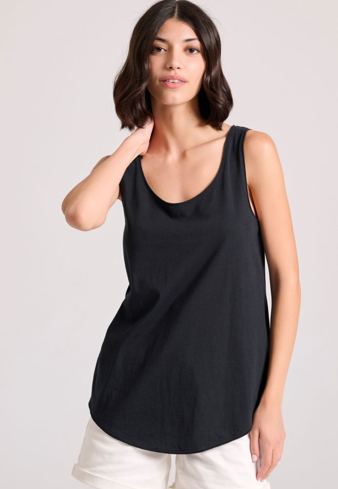 Tank top από οργανικό βαμβάκι με raw edges