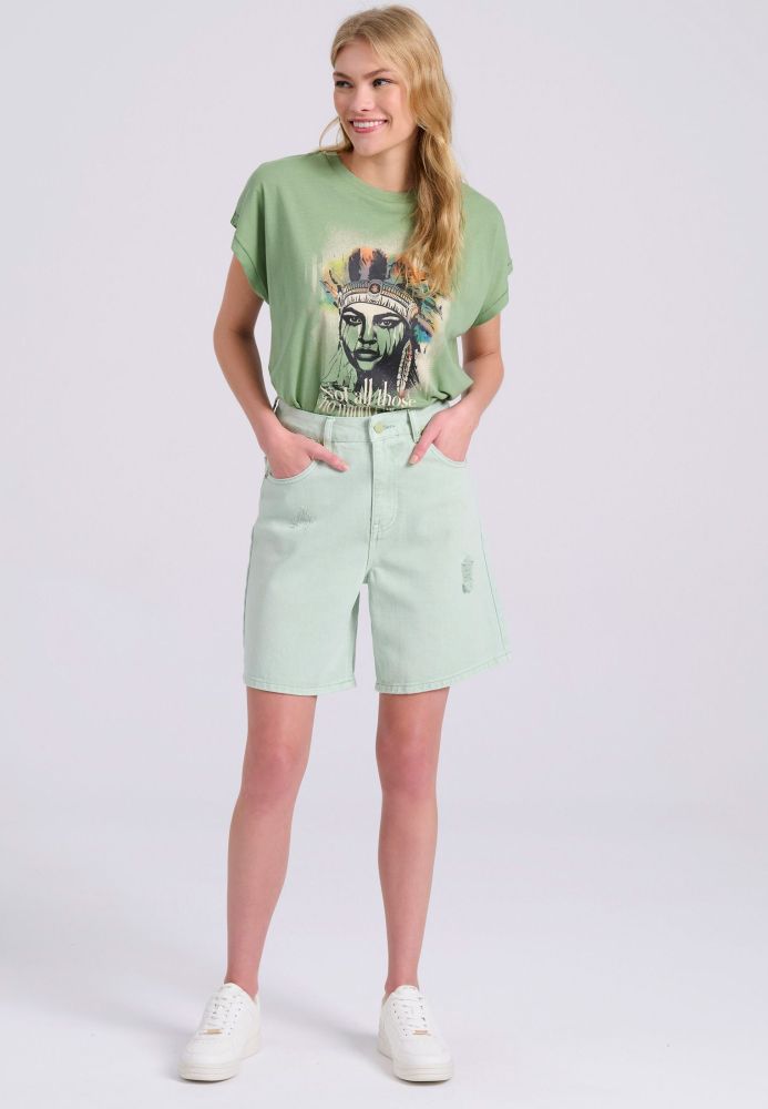 Loose fit t-shirt με bohemian τύπωμα