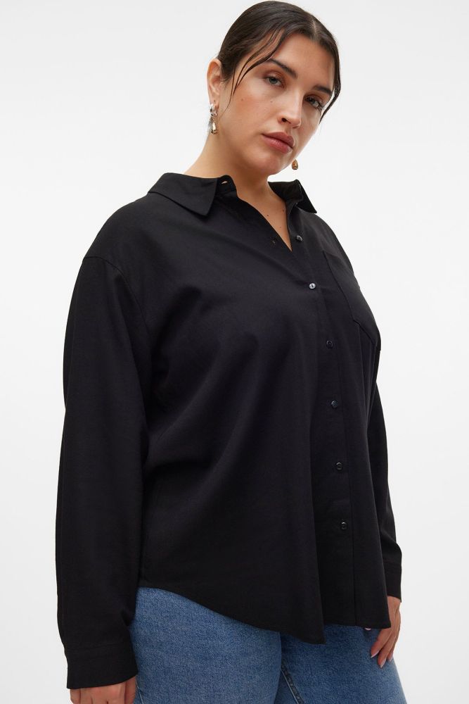 VERO MODA Πουκάμισο σε σύμμεικτο λινό