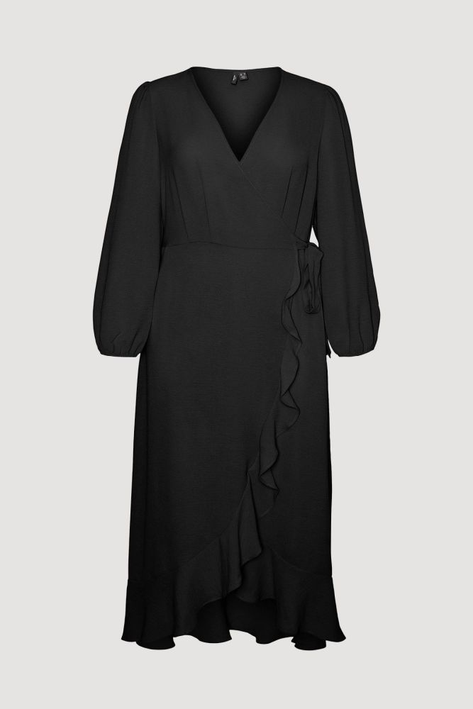 VERO MODA Κρουαζέ βραδινό φόρεμα με βολάν