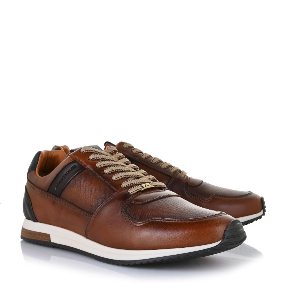 Δερμάτινα Sneakers Ambitious 11717-6654AM Cognac Combi