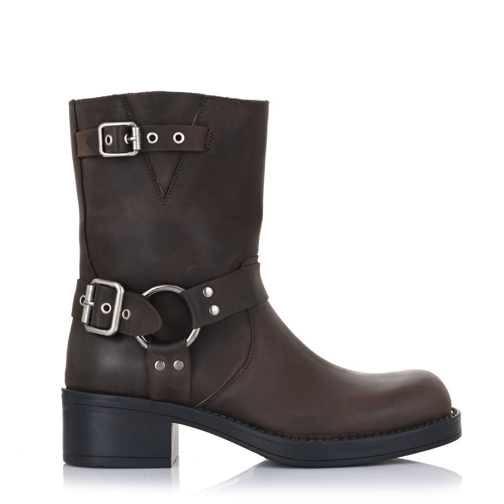 Δερμάτινα Μποτάκια So Chic Gemma 6006-03 Brown