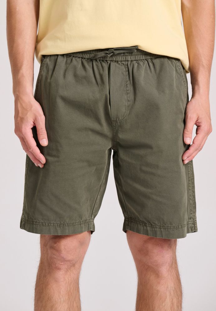 Garment dyed chino βερμούδα σε ζακάρ ύφασμα