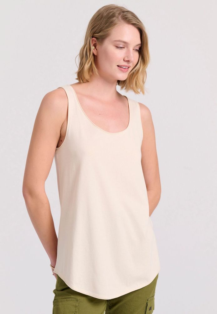Tank top από οργανικό βαμβάκι με raw edges