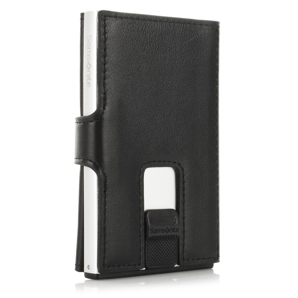 Slide-Up Δερμάτινη Καρτοθήκη-Πορτοφολάκι Samsonite Alu Fit 202 - Slide-Up Wallet RFID 133890-1041 Black