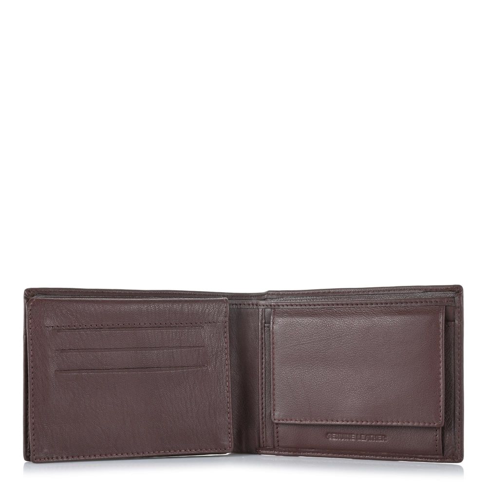 Δερμάτινο Πορτοφόλι με Flap Diplomat Milan Collection RFID MN 125 Καφέ