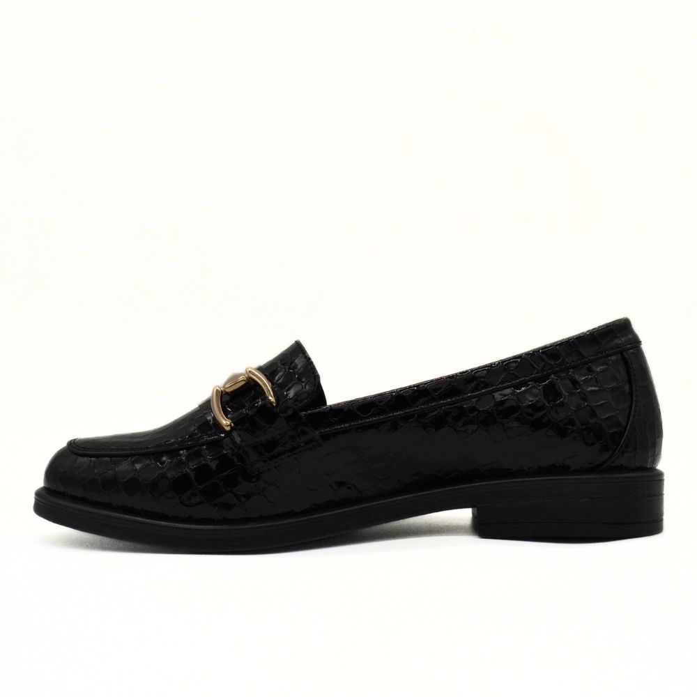 HAWKINS ΓΥΝΑΙΚΕΙΑ LOAFER 920 ΜΑΥΡΟ ΚΡΟΚΟ