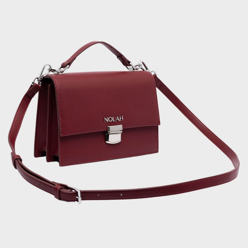 NOLAH ΤΣΑΝΤΑ ΩΜΟΥ DOROTHY BURGUNDY SILVER