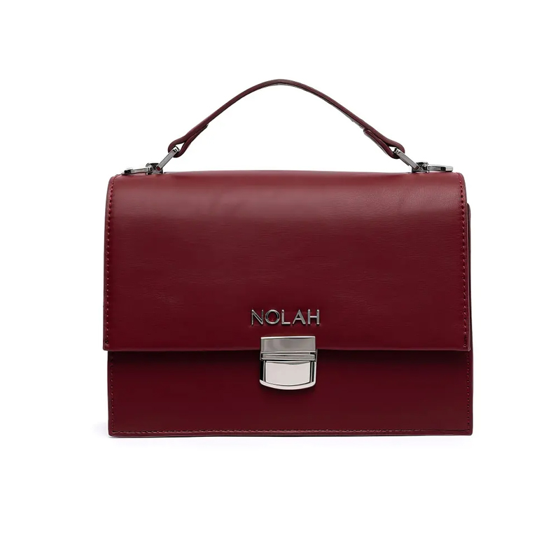 NOLAH ΤΣΑΝΤΑ ΩΜΟΥ DOROTHY BURGUNDY SILVER