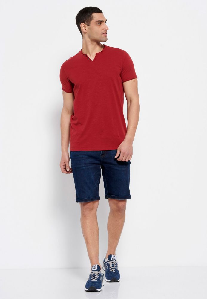 Essential t-shirt με λαιμό henley