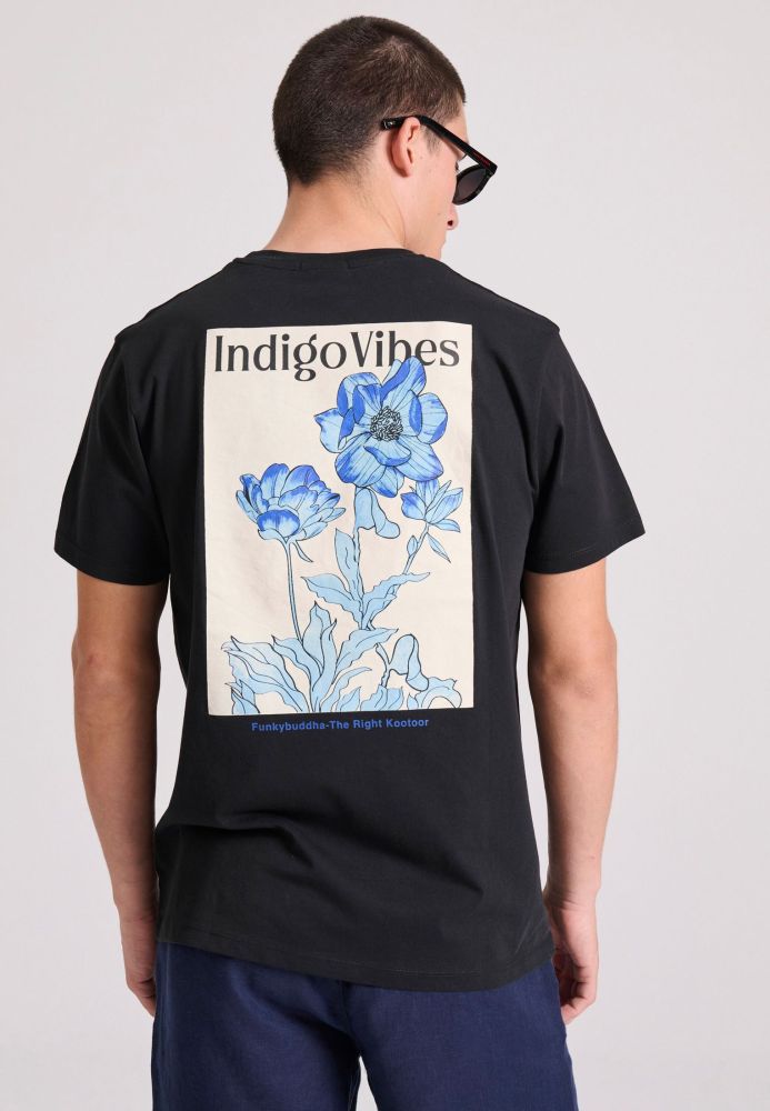 T-shirt με floral frame τύπωμα από οργανικό βαμβάκι