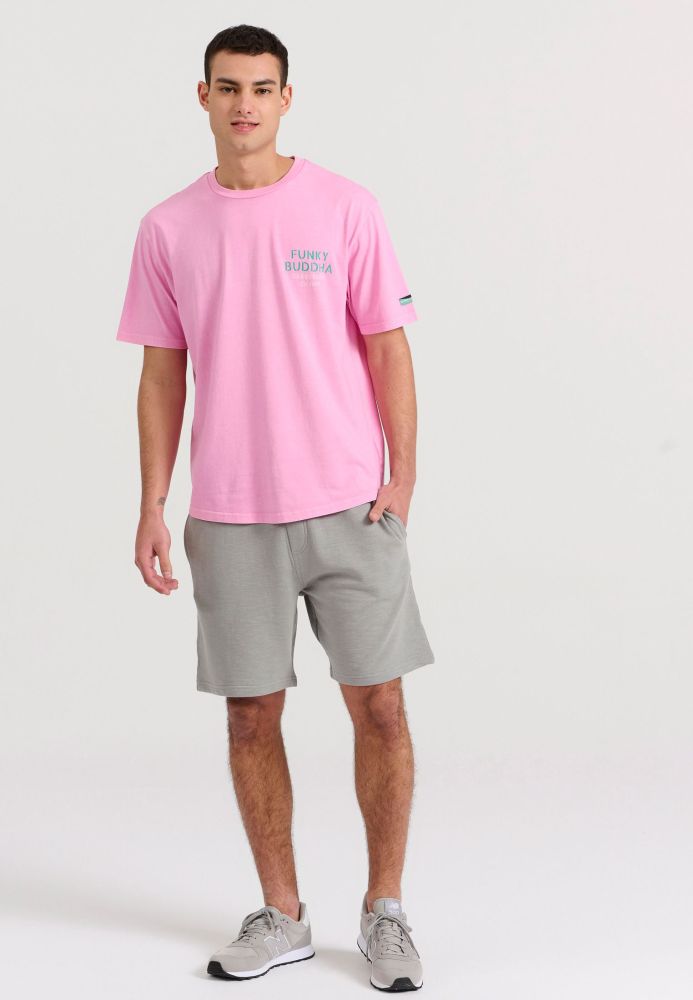 Relaxed fit garment dyed t-shirt με τύπωμα στη πλάτη
