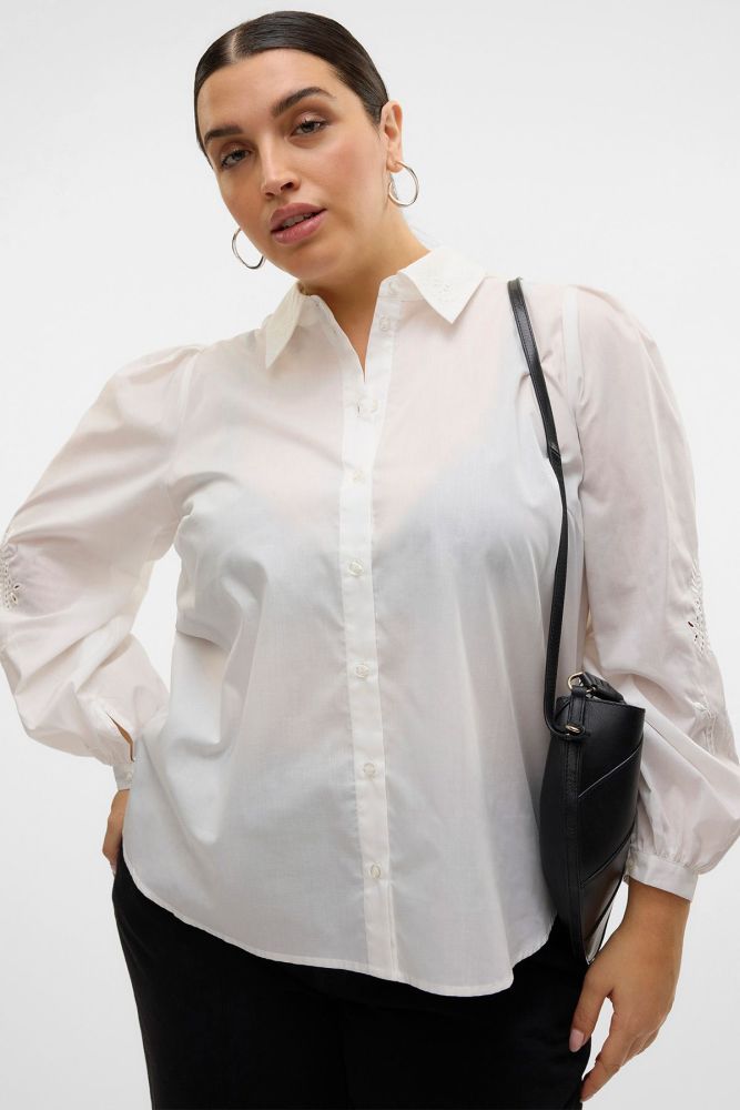 Πουκάμισο με μπροντερί μανίκια VERO MODA