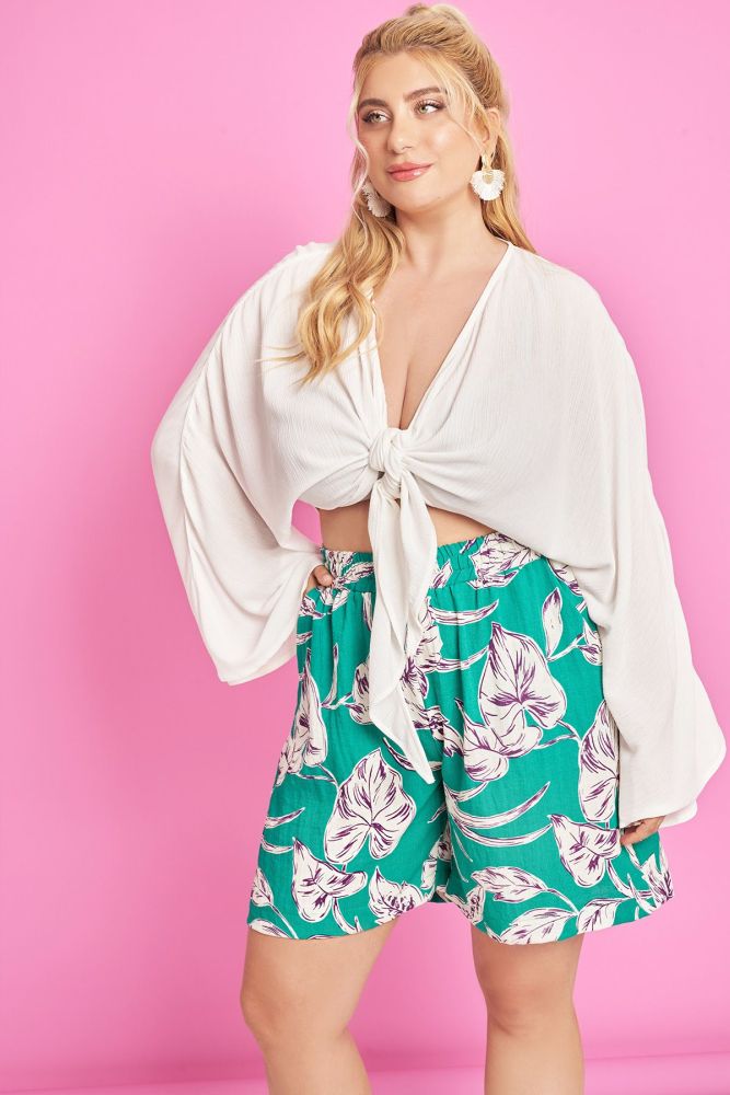 PRBT Μπολερό όψη λινό με δέσιμο