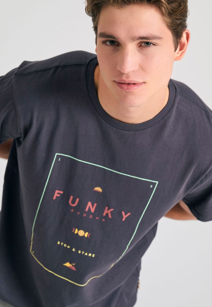 Organic cotton t-shirt με minimal branded τύπωμα