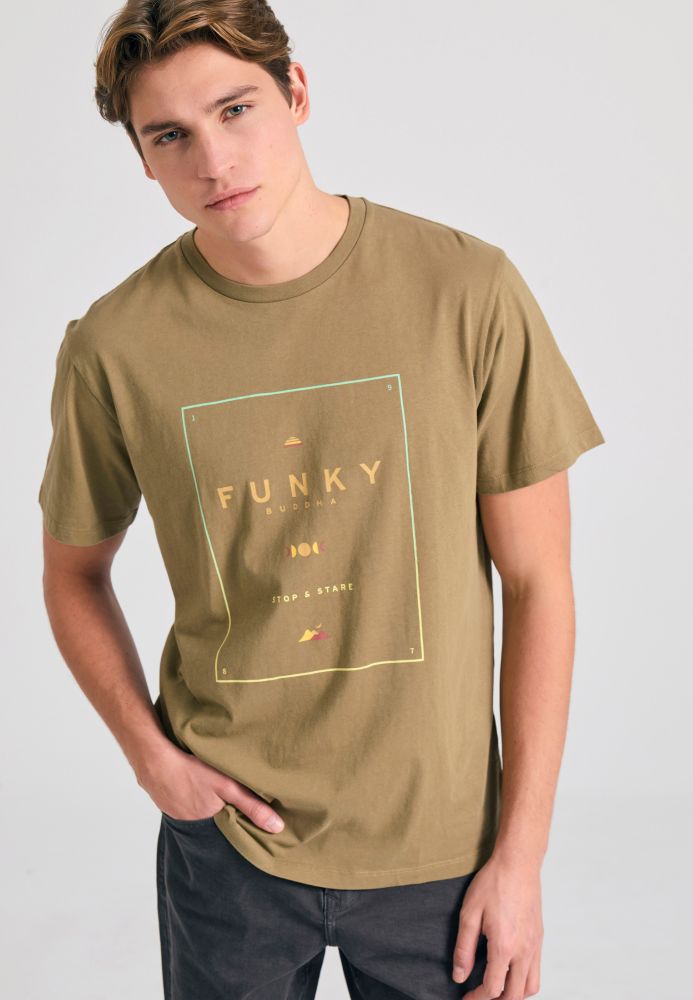 Organic cotton t-shirt με minimal branded τύπωμα