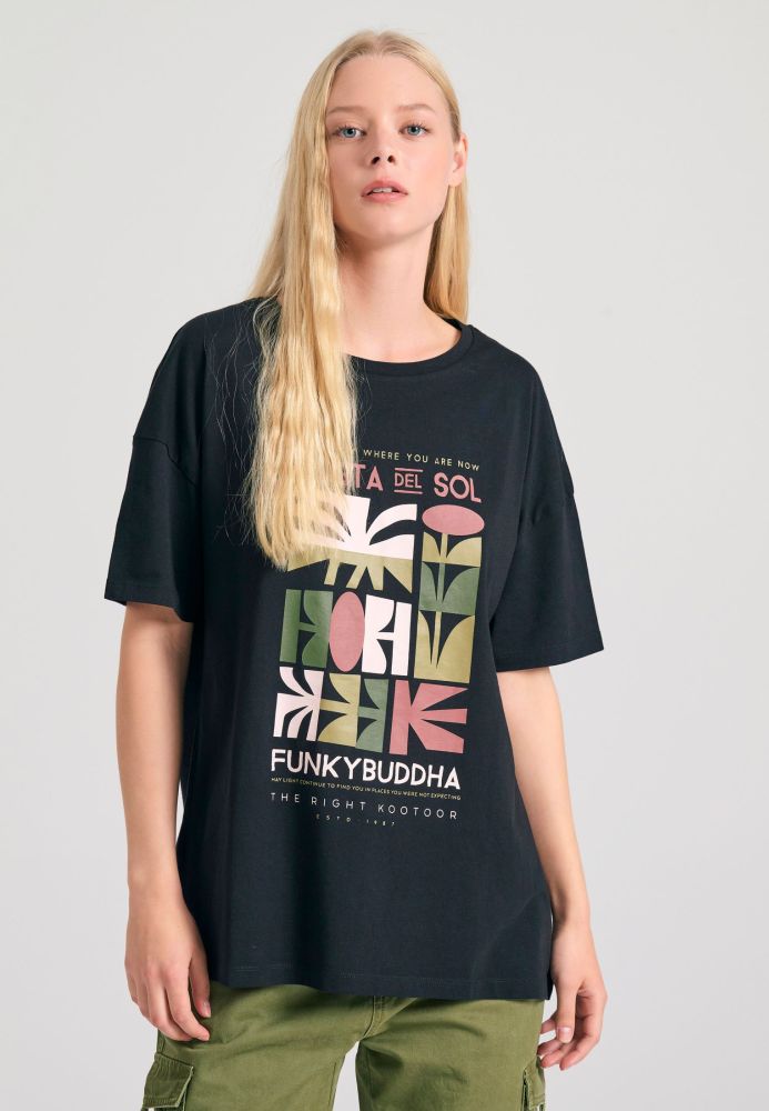 Γυναικείο t-shirt με abstract graphic τύπωμα