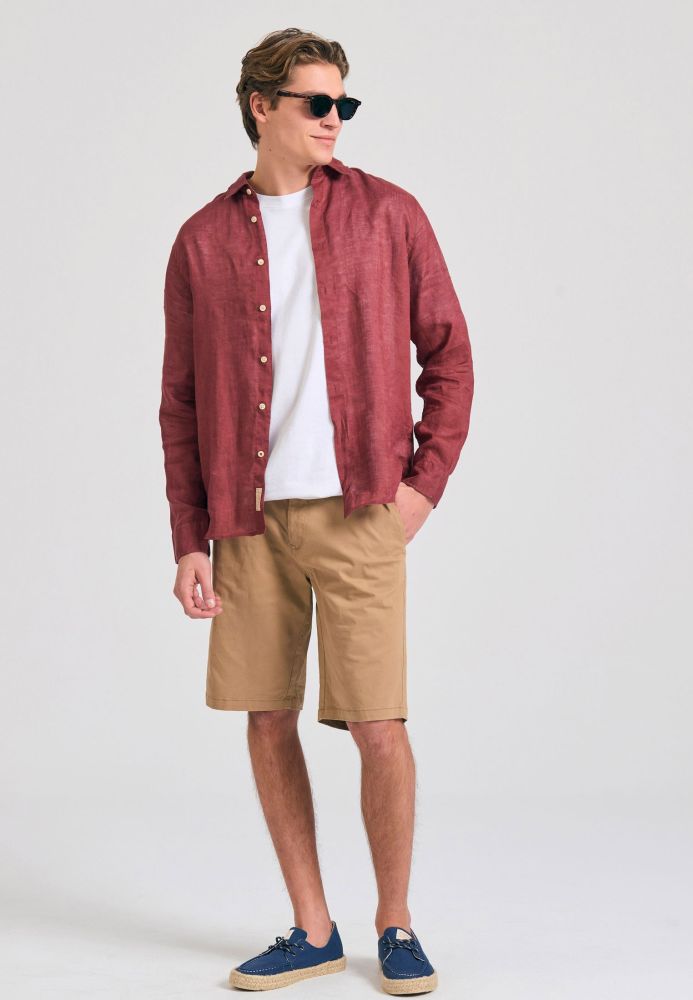 Garment dyed λινό πουκάμισο - The essentials