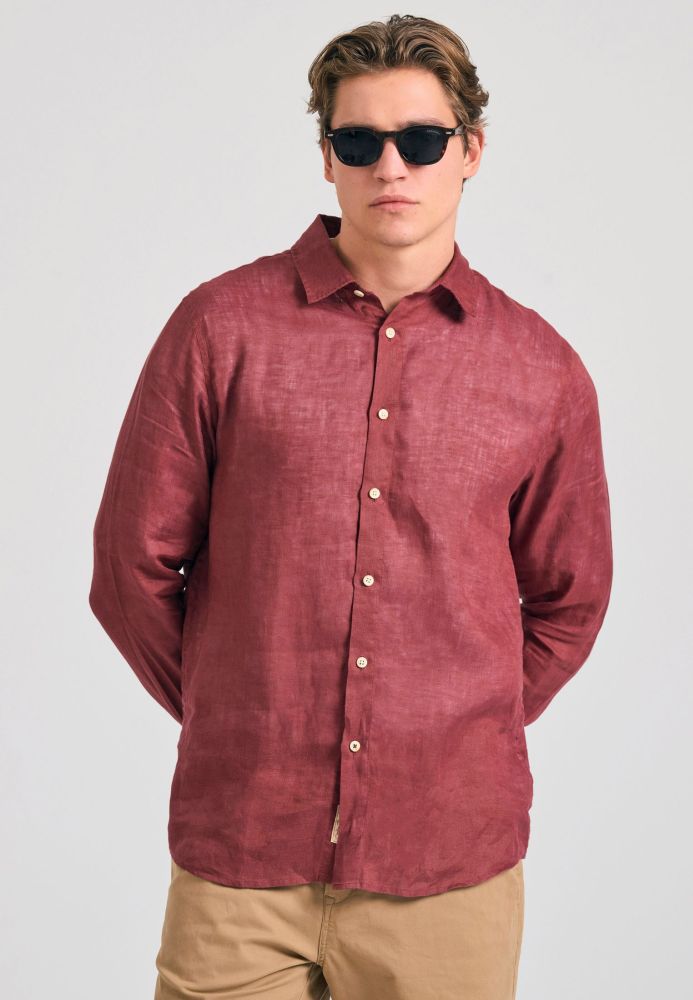 Garment dyed λινό πουκάμισο - The essentials