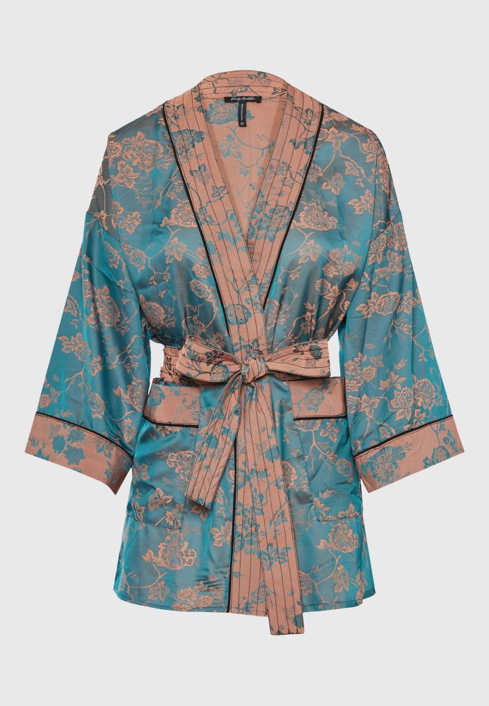 Loose fit κοντό εμπριμέ kimono
