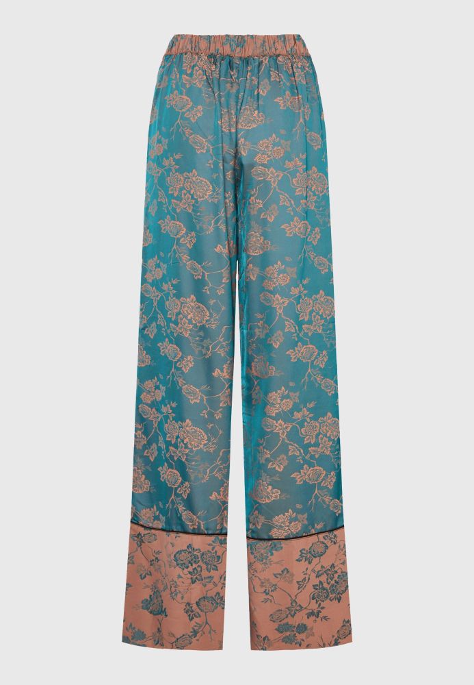 Wide leg εμπριμέ παντελόνα