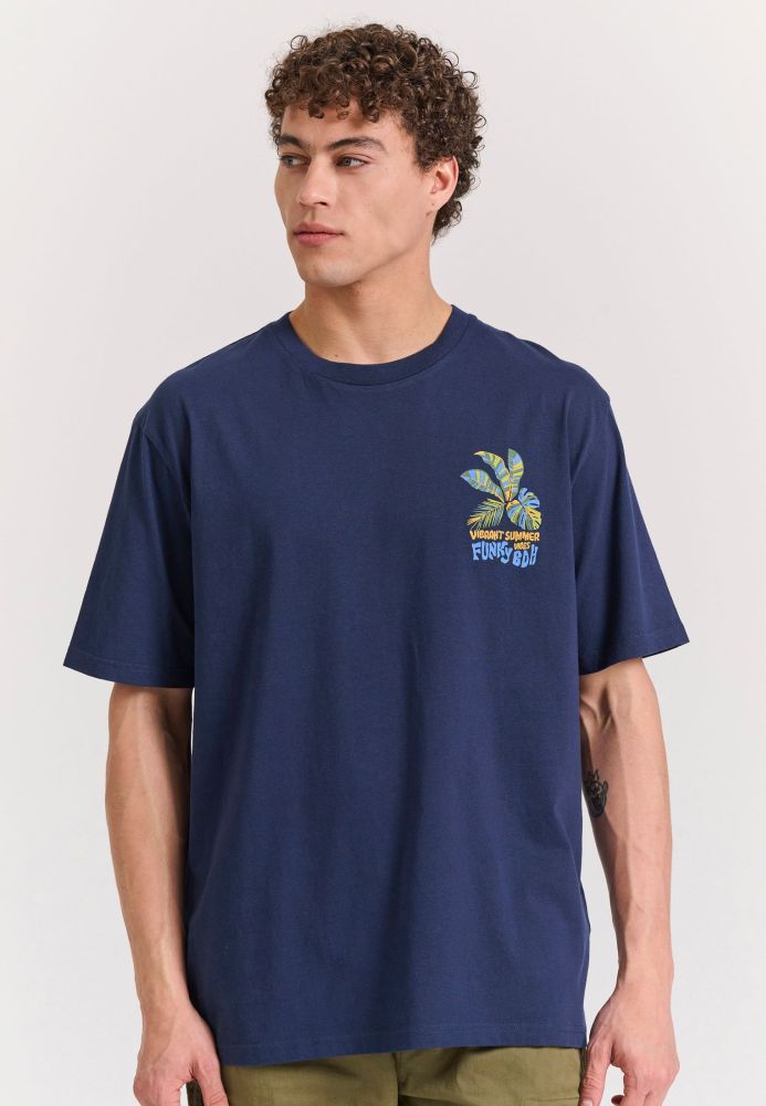 Relaxed fit t-shirt με summer vibe τύπωμα
