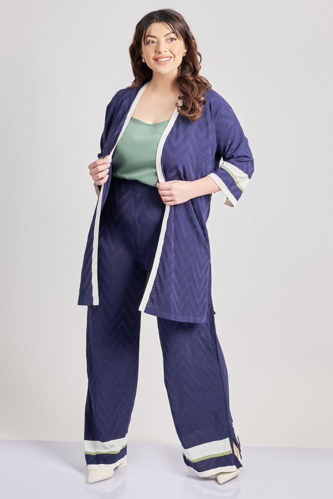 Πλεκτή ανάγλυφη παντελόνα