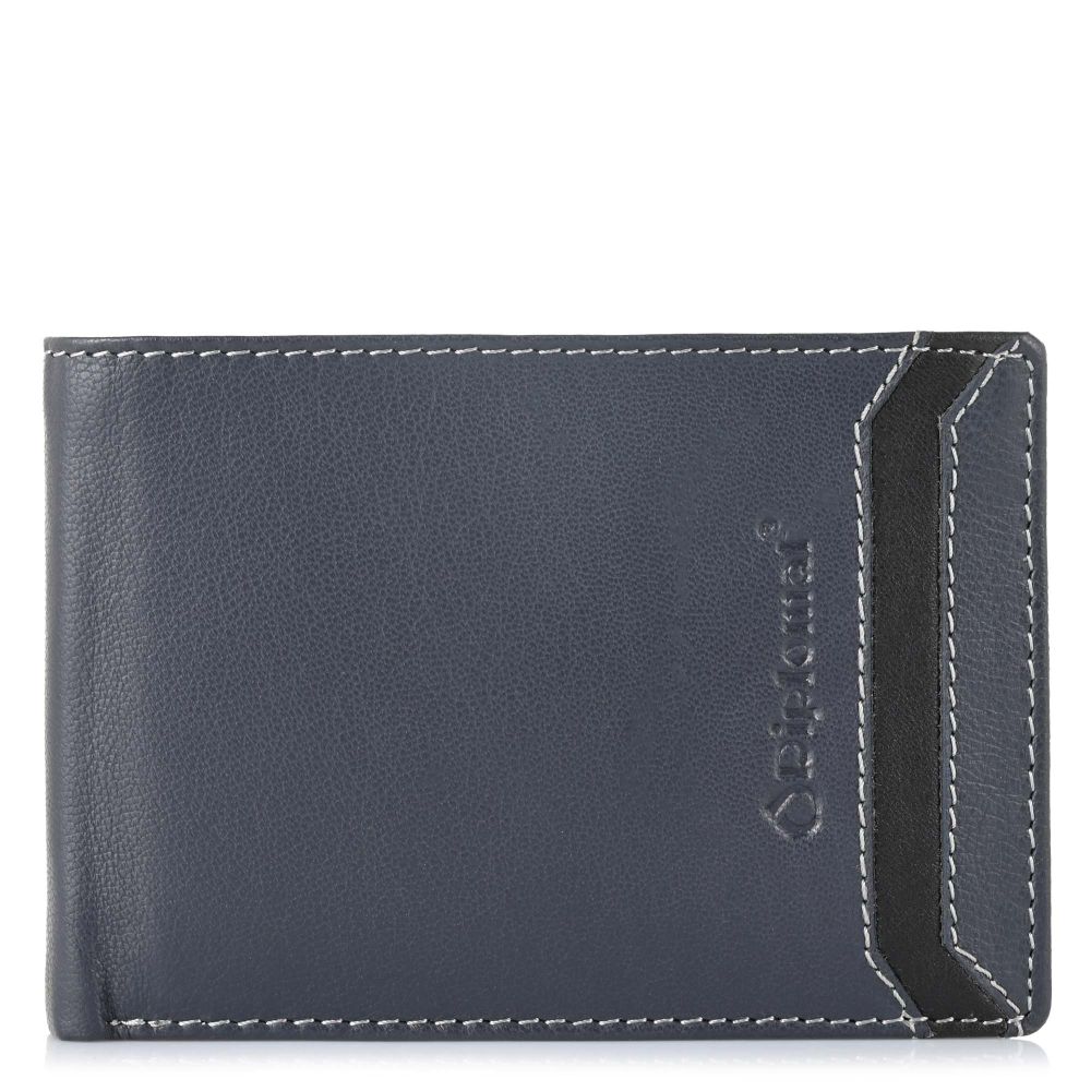 Δερμάτινο Πορτοφόλι με Flap Diplomat New Line Collection RFID MN 142 Μπλε
