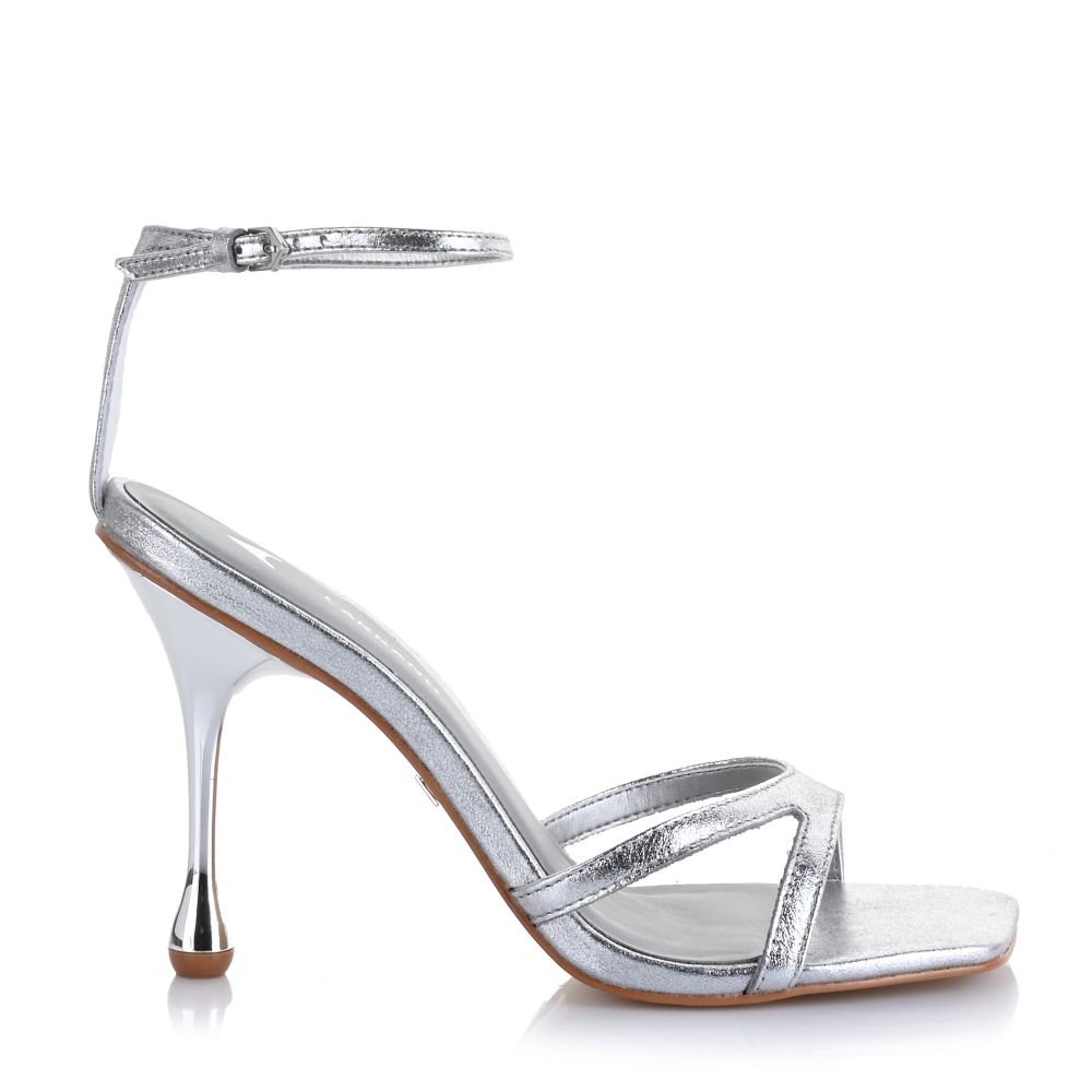 Δερμάτινα Πέδιλα Carrano 804001/MET01 Silver