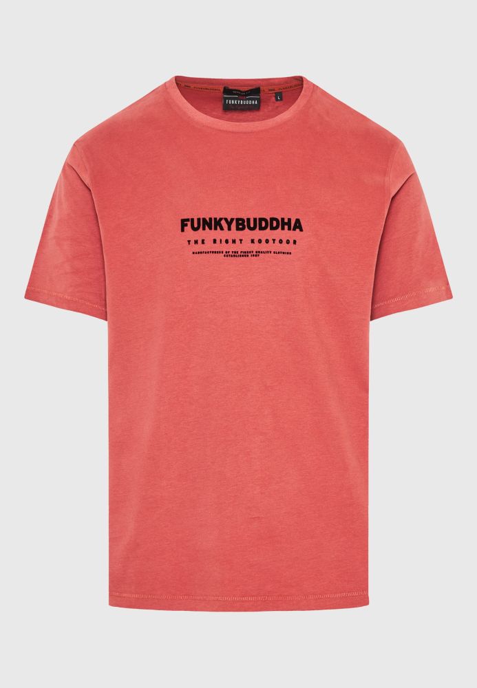 T-shirt με flock artwork τύπωμα