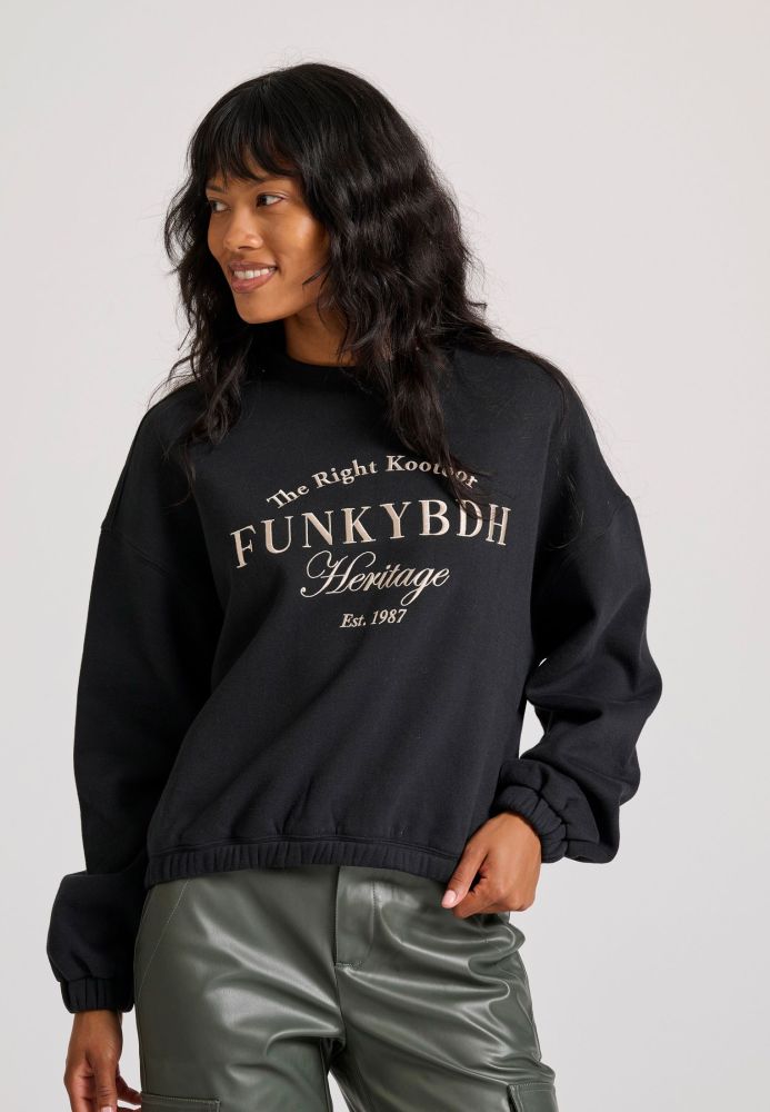 Relaxed fit φούτερ με Funky Buddha κέντημα