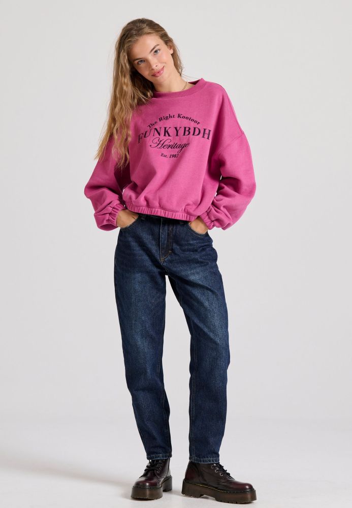 Relaxed fit φούτερ με Funky Buddha κέντημα
